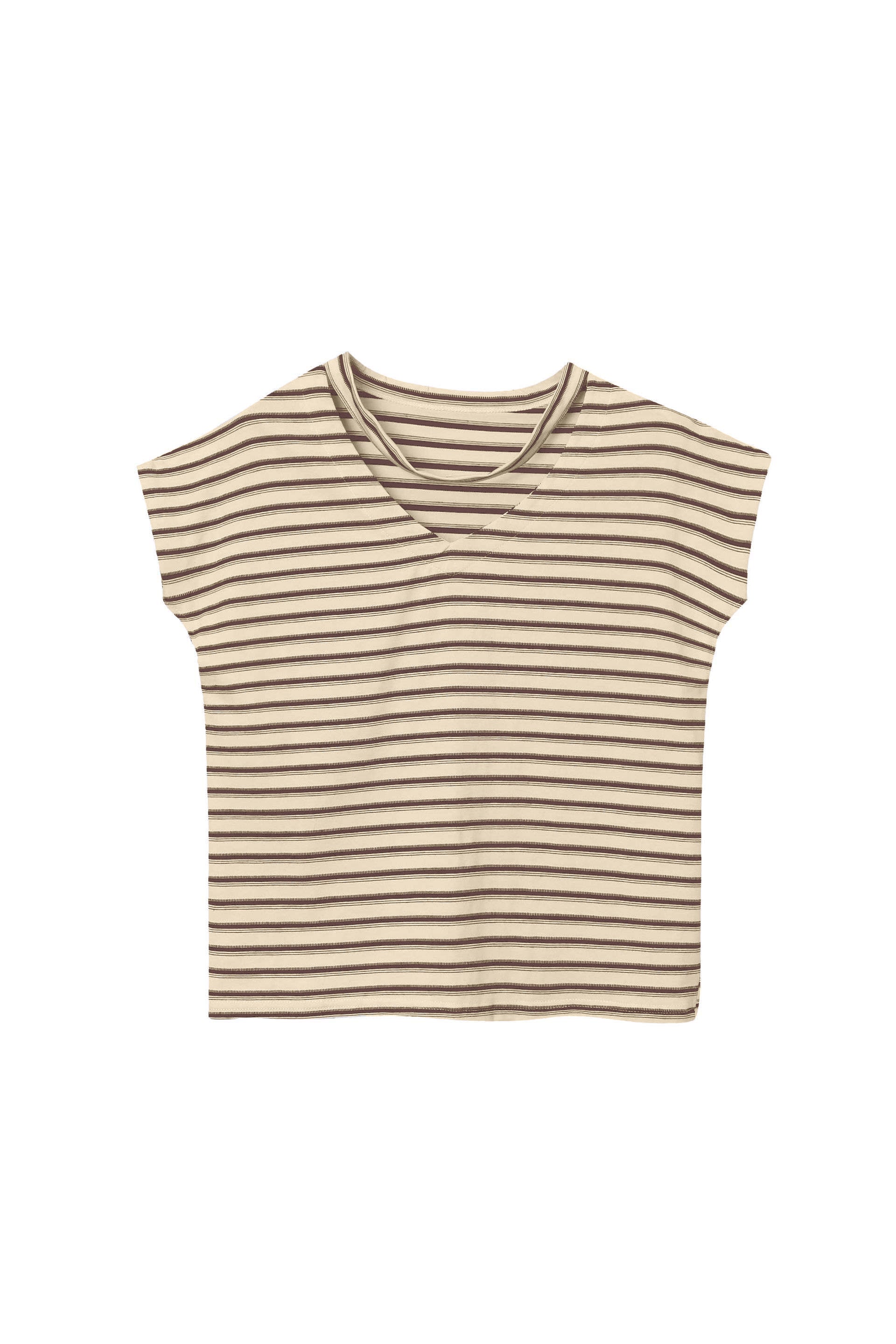 フロントカットアウトボーダーTシャツ 3色入 - liwisi