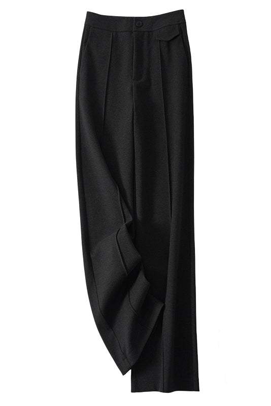 片フラップ装飾マキシワイドパンツ 4色入 - liwisi
