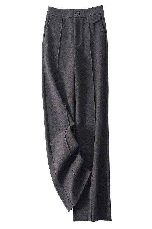 片フラップ装飾マキシワイドパンツ 4色入 - liwisi