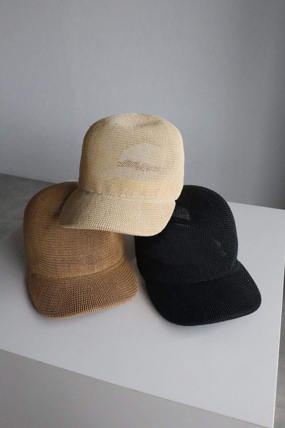 日焼け止めストローベースボールキャップ 3色入 - liwisi