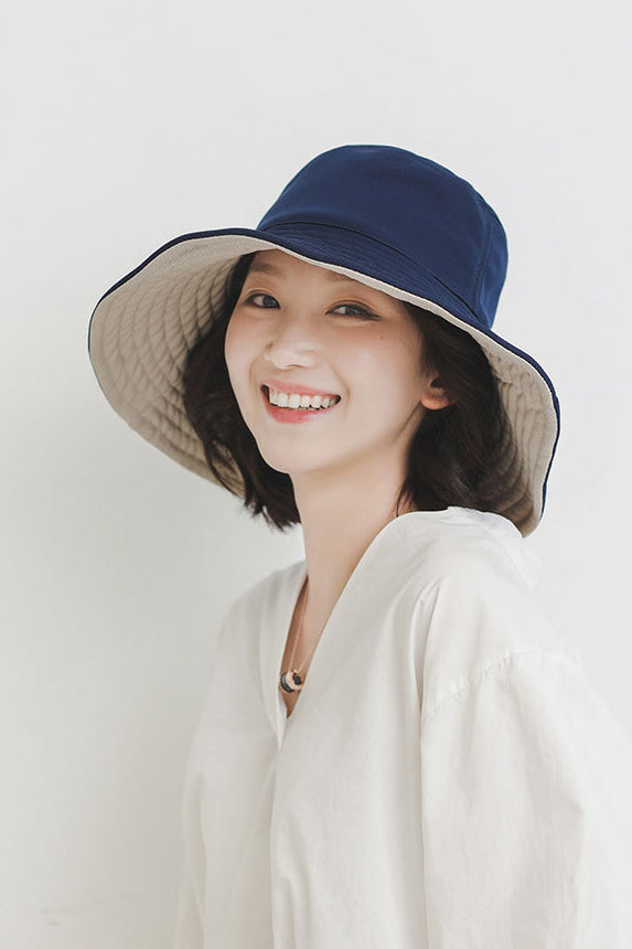 両面着用!リバーシブルUVカットハット 4色入 - liwisi