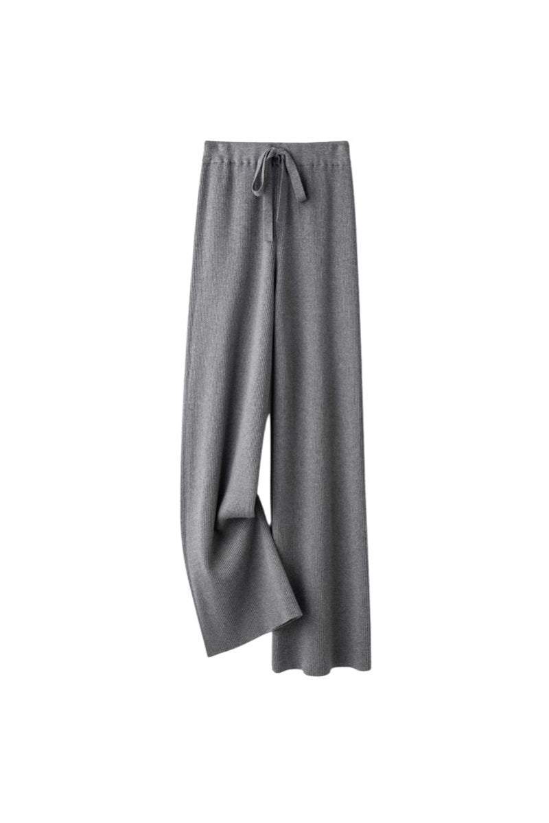 カジュアルロングニットワイドパンツ 7色入 - liwisi