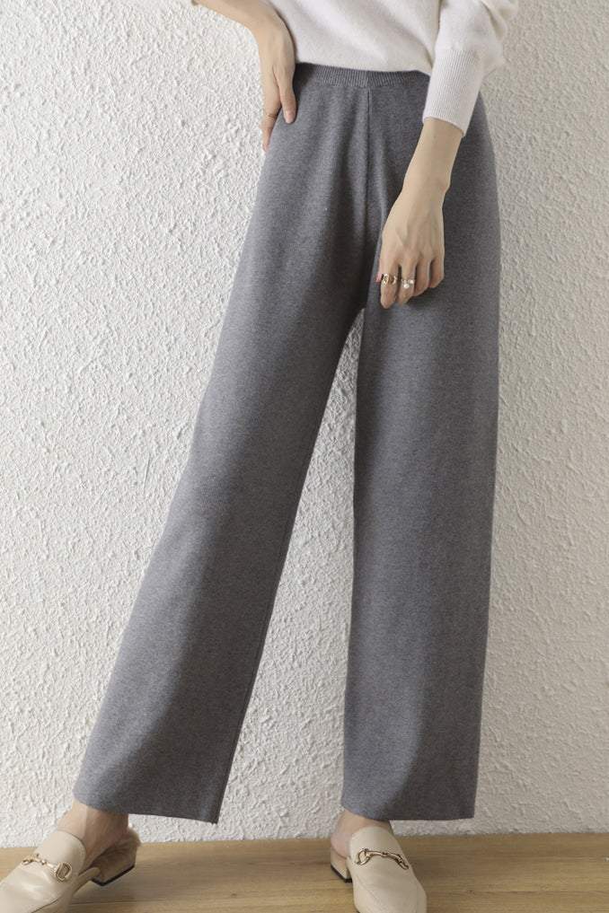 ボリュームニットマキシパンツ 4色入 - liwisi