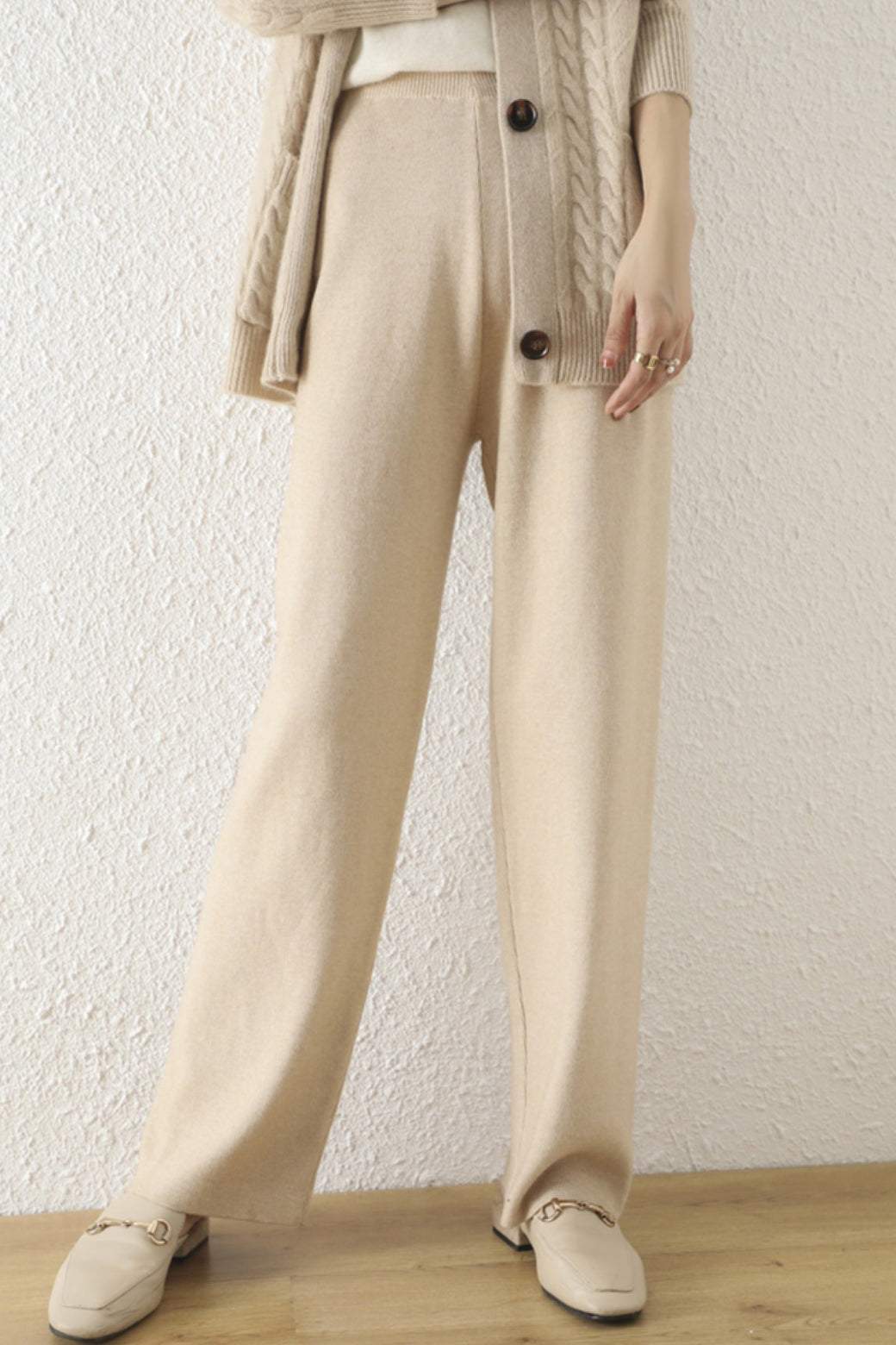 ボリュームニットマキシパンツ 4色入 - liwisi