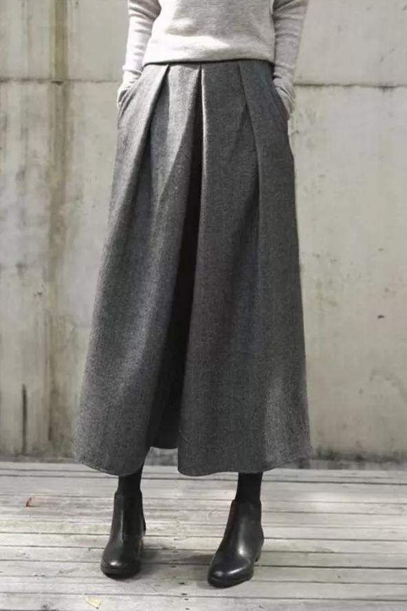 ハイウエストタックインロングワイドパンツ 4色入 - liwisi