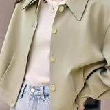 Simple Stand Collar Tailored Jacket