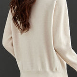 Contrast - color fake two - piece knitted sweater