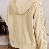 Basic Hooded Logo Decor Hoodie - 3 Colors Available