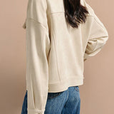 Stand Collar Short Jacket with Lining - 2 Colors Available