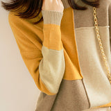 Bottle Neck Multi-color Contrast Sweater Pullover - Casual, Body Cover - 3 Colors Available