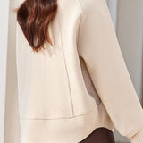 Versatile color-contrasting cardigan