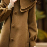 Peter Pan Collar Double-Layer Wool Coat