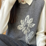 Round-neck pullover sleeveless waistcoat