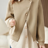 Two - piece Casual Sweatshirt with Stripe Patchwork