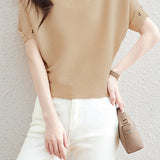 Solid Color Loose Fitting Knitted Sweater