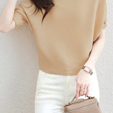 Solid Color Loose Fitting Knitted Sweater