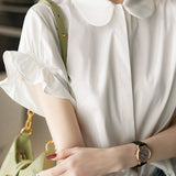 Romantic Peter Pan Collar Shirt