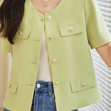 Elegant Short Sleeve Jacket