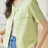 Elegant Short Sleeve Jacket