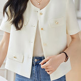Elegant Short Sleeve Jacket