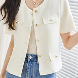 Elegant Short Sleeve Jacket