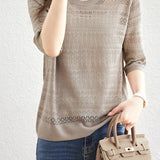 Solid Color Simple Knit Top