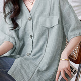 V-Neck Chiffon Shirt