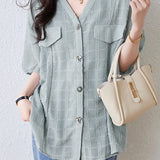 V-Neck Chiffon Shirt