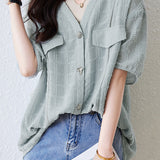 V-Neck Chiffon Shirt