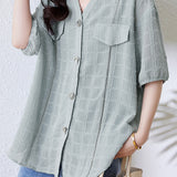 V-Neck Chiffon Shirt