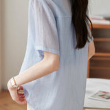 French Fresh Solid Color Shirt