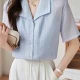 French Fresh Solid Color Shirt