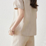 Striped Color Block Three-Piece Set