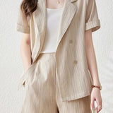 Striped Color Block Three-Piece Set
