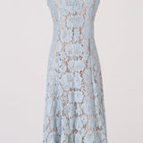 Diamond pearl lace dress