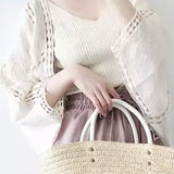 Ethnic style hollow batwing sun protection cover-up