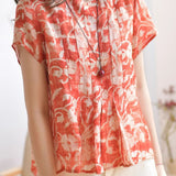 French vintage printed shirt
