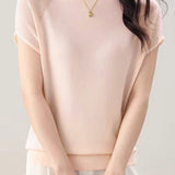 Chic versatile short sleeve knit top