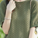 Loose-fitting versatile pure cotton short sleeve T-shirt