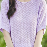 Loose-fitting versatile pure cotton short sleeve T-shirt