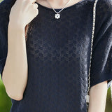 Loose-fitting versatile pure cotton short sleeve T-shirt