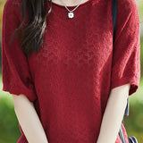 Loose-fitting versatile pure cotton short sleeve T-shirt
