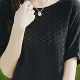 Loose-fitting versatile pure cotton short sleeve T-shirt