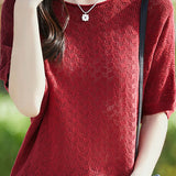Loose-fitting versatile pure cotton short sleeve T-shirt