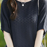 Loose-fitting versatile pure cotton short sleeve T-shirt