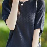 Loose-fitting versatile pure cotton short sleeve T-shirt