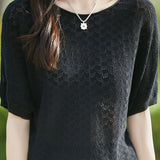 Loose-fitting versatile pure cotton short sleeve T-shirt