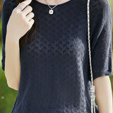 Loose-fitting versatile pure cotton short sleeve T-shirt