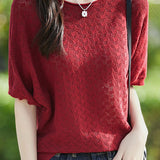 Loose-fitting versatile pure cotton short sleeve T-shirt