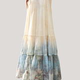 Printed halter neck maxi dress